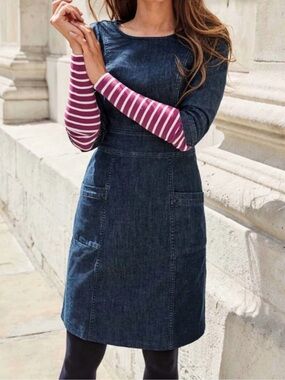 Boden Corinne Denim Chambray Dress Blue 10